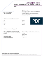 B2 - How To Study - Answers