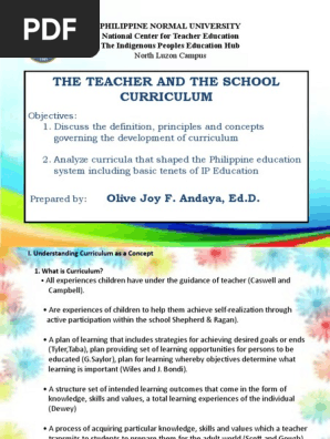 The Teacher & the School Curriculum