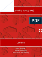 Indian Readership Survey (IRS) 20th Oct 2010