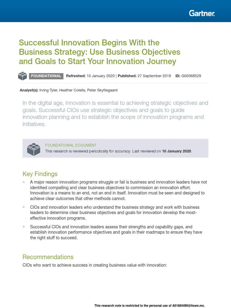 11-Successful Innovation Begins With The Business Strategy | PDF ...