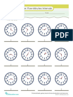 Telling Time Five Minutes Write PDF