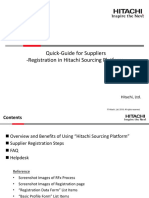 Quick-Guide For Suppliers - Registration in Hitachi Sourcing Platform