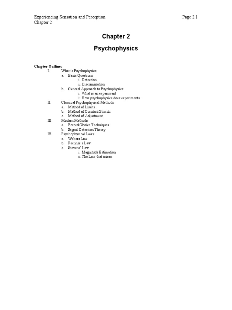 Chapter 2 PDF | PDF | Psychophysics | Pitch (Music)