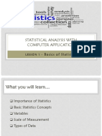 Lesson 1 Basics of Statistics PDF