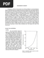 Measurement of Humidity: Figure 3.1 Saturation Vapour Pressure of Water Increases With Temperature