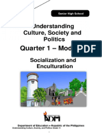 Understanding Culture, Society and Politics: Quarter 1 - Module 8