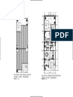 Planta de Conjunto Casa Tipo 10X25M. Planta Arquitectónica Casa Tipo 10X25M