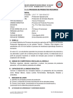 Sílabo UD Procesos de Productos Pecuarios PDF