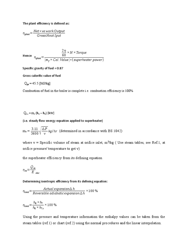 Plant Efficiency and Superheater Calculations | PDF | Heat | Thermodynamics