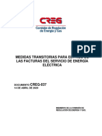 D-037-20 Medidas Transitorias para El Pago de Las Facturas Del Servicio de Energía Eléctrica PDF