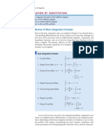 Integration by Substitution: Review of Basic Integration Formulas