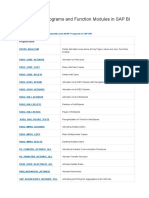 Useful ABAP Programs and Function Modules in SAP BI