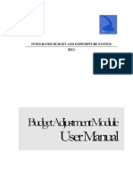 Budget Adjustment Module User Manual: Concise