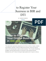 How To Register Your Online Business in BIR and DTI: By: Kenneth Medina
