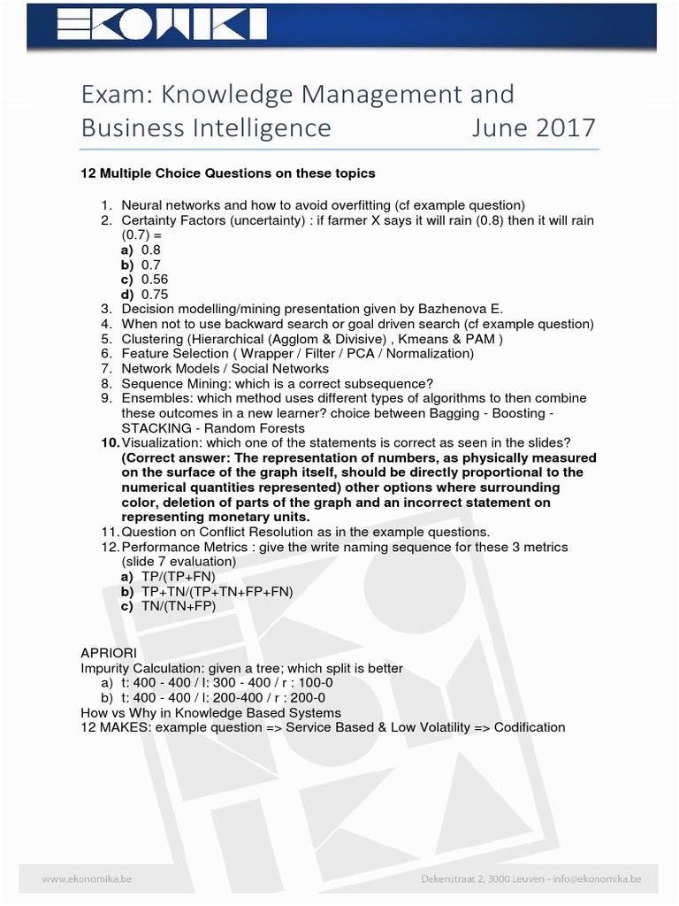Knowledge Management Exam Questions | PDF