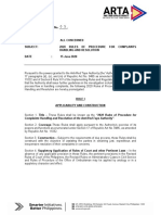 ARTA - Memorandum Circular 2020-05, Rules of Procedures For Complaints Handling and Resolution