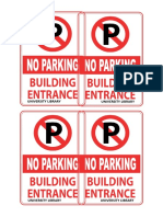 No Parking at Entrance