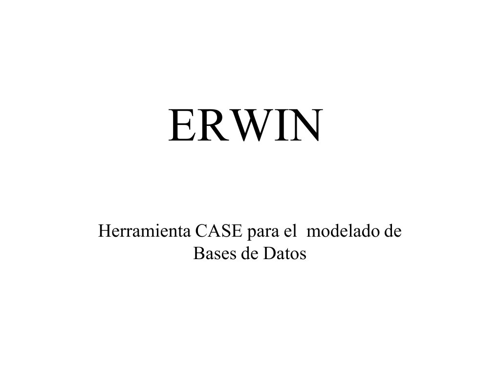 Análisis de Erwin en Documentos | PDF | Tabla (base de datos) | SQL