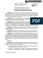 GCG MO NO. 2020-04, Contribution of The GOCC Sector To The Bayanihan To Heal As One Act (RA 11469)