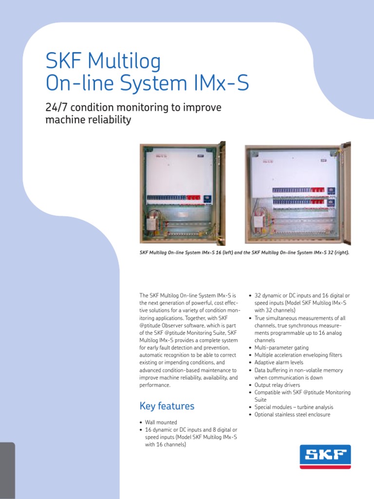 Cm P8 10407 5 En Skf Multilog Imx S Data Sheet Pdf Sampling Signal