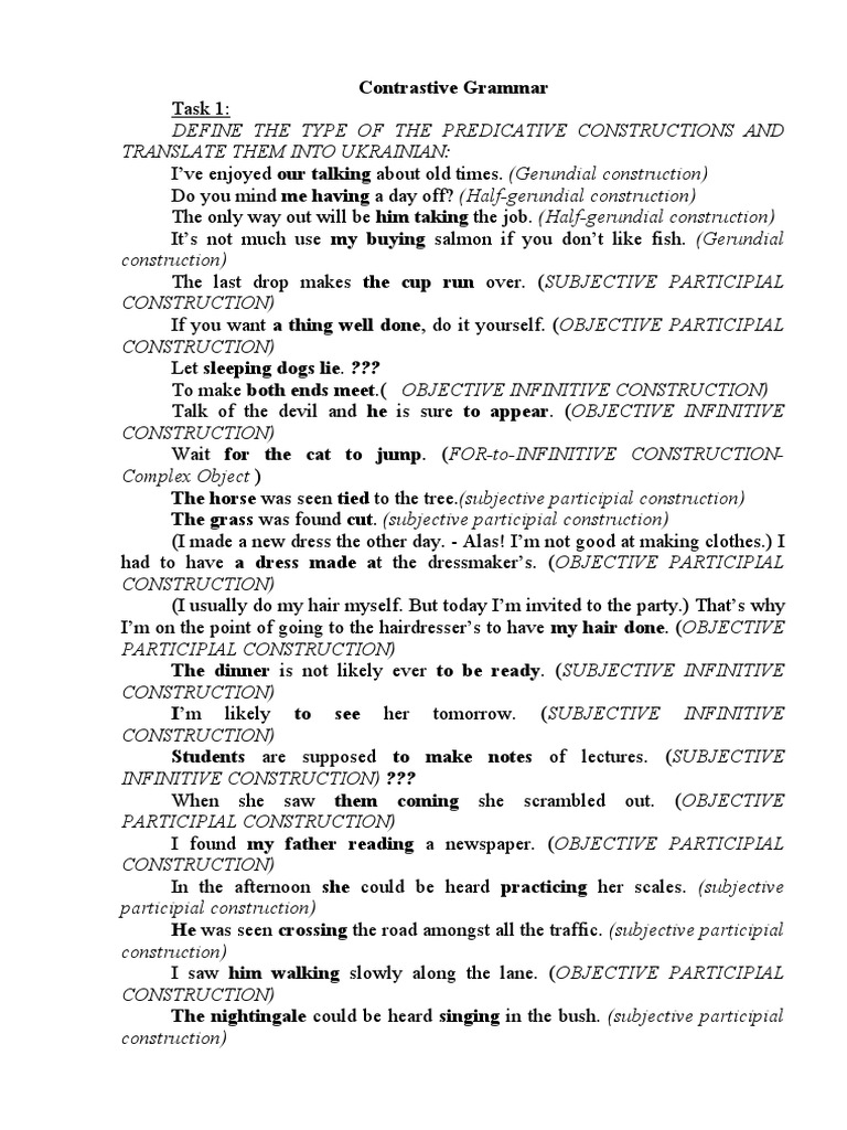 Grammar Tasks for Language Students | PDF | Grammar | Syntax