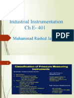 Industrial Instrumentation Ch.E-401: Muhammad Rashed Javed