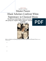Alex Ross Master Pieces Black Scholars Confront White Supremacy in Classical Music Sept 2020 New Yorker