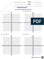 Name: Teacher: Date: Score:: Graphing Inverses