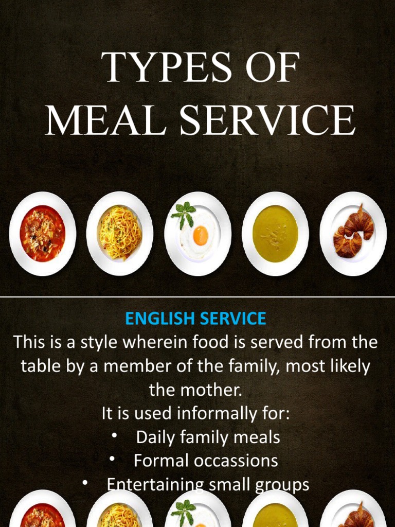 Types of Meal Service | PDF | Tableware | Buffet
