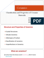 Classification and Properties of Ceramic Materials