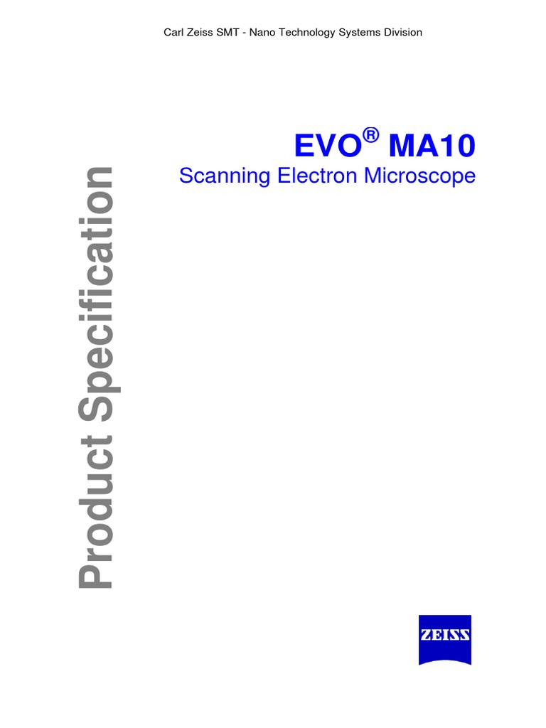 Evo Ma10: Scanning Electron Microscope | PDF | Display Resolution ...