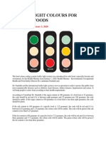 Traffic Light Colours For Healthy Foods