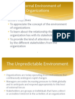 3.0 External Environment of Organizations