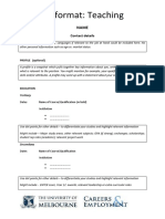 Simple Resume Format For Teacher Job