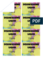 Dishwashing Liquid Dishwashing Liquid: 15php 15php
