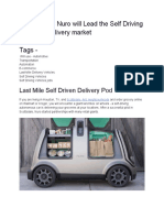 Nuro Will Lead The Self Driving Last Mile Delivery Market