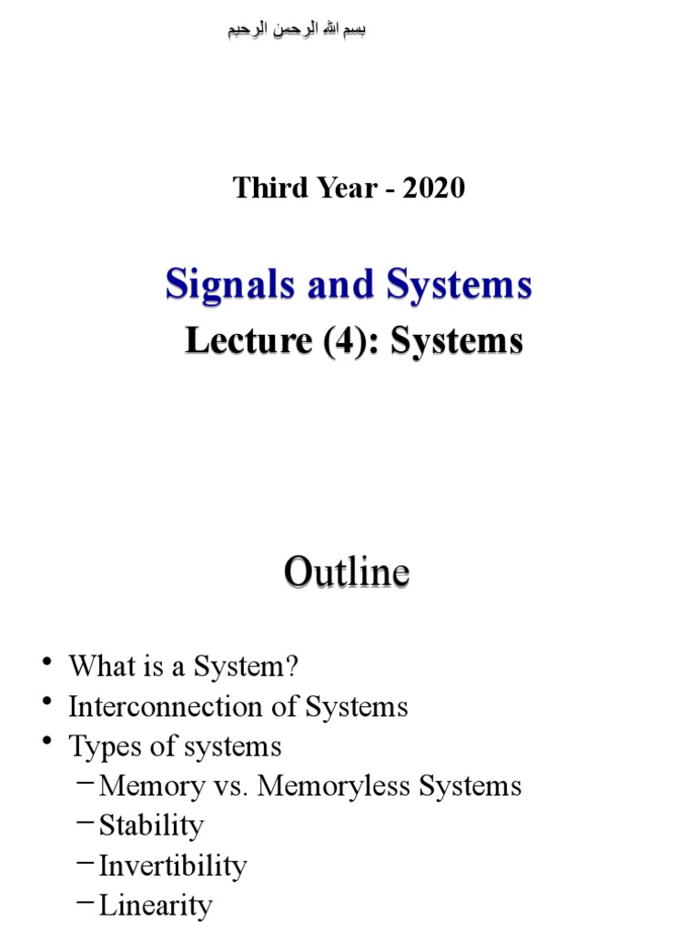 Memoryless Systems in Signals | PDF | Signal Processing ...