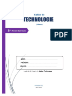 Cahier de Technologie 2AS - v2