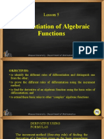Lesson 5-Differentiation of Algebraic Functions