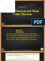 Lesson 16-Rolle's Theorem and Mean Value Theorem