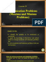 Lesson 19-Optimization Problems (Maxima and Minima Problems)