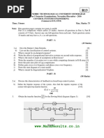 115DU122016 JNTUH Exam Papers