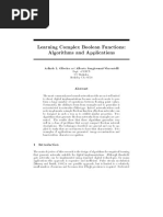 Learning Complex Boolean Functions: Algorithms and Applications