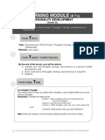 Learning Module: Personality Development