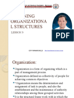 Designing Organizationa L Structures: Lesson 3