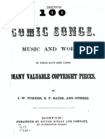 100 Comic Songs - Music and Words - To Which Have Been Added Many Valuable Copyright Pieces