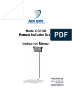 DS6100 Remote Indicator Scale Instruction Manual Summary