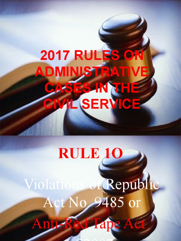 2017 Rules On Administrative Cases in The Civil PDF Sexual