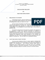 Explanatory Bulletin On Part Time Employment PDF