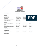 Academic Calendar (Bachelor) 2010-2011